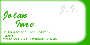 jolan imre business card